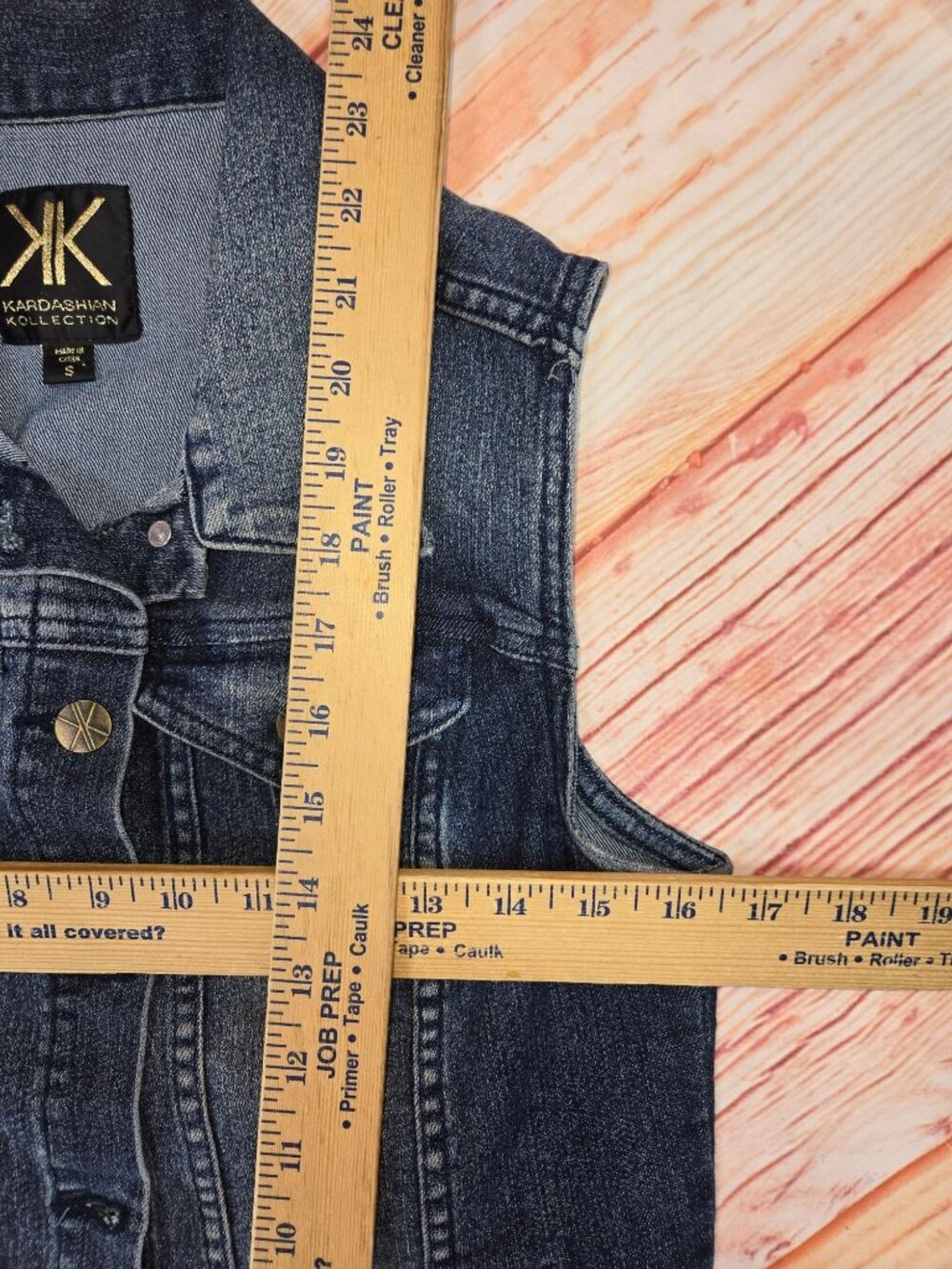 Kardashian Kollection Womens Jean Vest Size Small - Picture 6 of 6